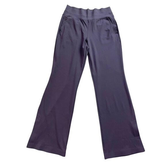 Athleta Venice Flare Pant Nightfall Purple Yoga Lounge Comfortable Activewear L - Picture 1 of 10